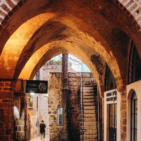 Hail a taxi and take the ten minute drive to Old Jaffa and discover its ancient history