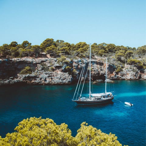 Visit the beach at Puerto de Alcúdia, thirty-minutes away by car