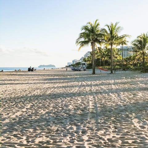 Spend the day on Fort Lauderdale Beach, just one block away