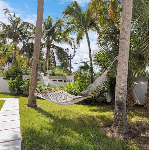 Unwind with a book on the hammock after exploring Fort Lauderdale