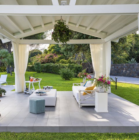 Seek shade in your ocean view gazebo