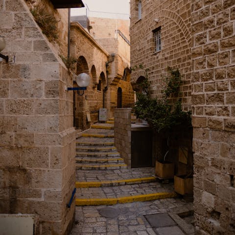 Explore the winding, narrow streets of the fascinating Old City – you're right in the heart of it