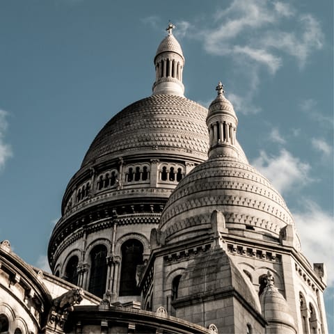 Stroll uphill to the Basilica of Sacré-Cœur – it's just around the corner
