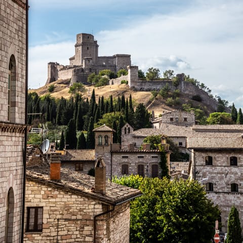 Visit the UNESCO heritage site of Assisi, a twenty-seven minute drive away