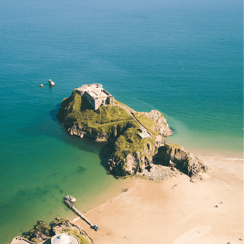 Spend an afternoon exploring Tenby Castle, a six-minute walk from your doorstep