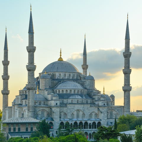 Pay a visit to the Blue Mosque, only forty minutes away on public transport