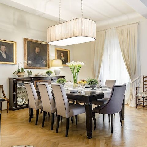 Enjoy meals together in the elegant dining room