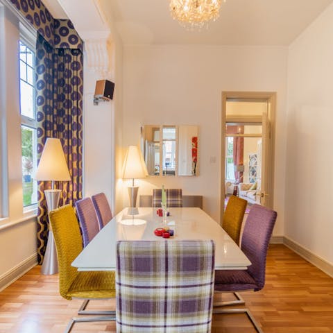 Tuck into a traditional roast dinner in the dedicated dining room