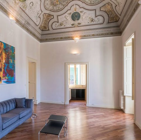 The home incorporates Lecce's famous classic architecture