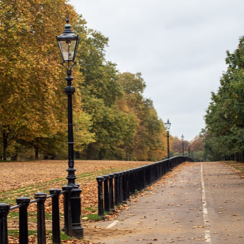 Stroll around leafy Hyde Park – within easy walking distance