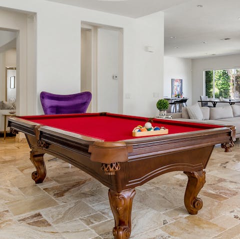Spend lazy afternoons perfecting your potting with back-to-back games of pool – winner stays on, of course