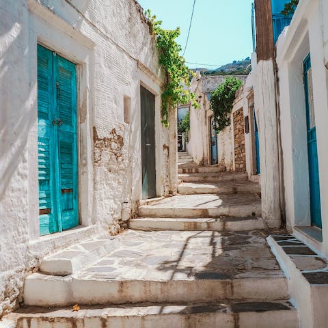 Drive to Naxos for dinner and cocktails in a charming taverna