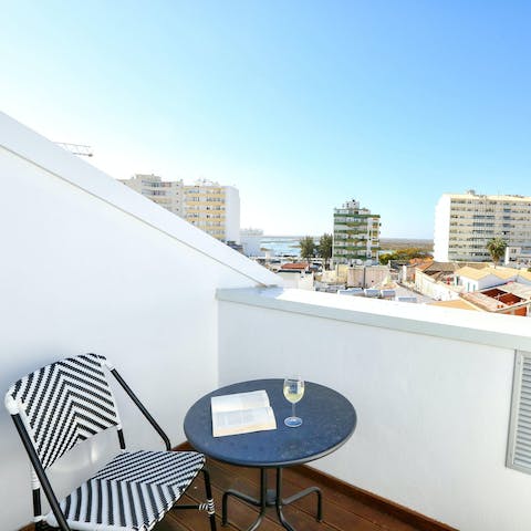 Sit out on the balcony and look out over