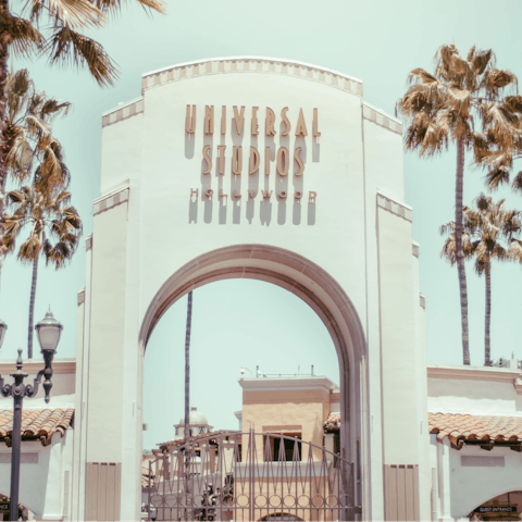 Visit the iconic Universal Studios, a four-minute drive from this home