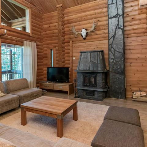Unwind by the cosy log burner