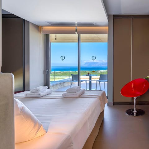 Wake up in the main bedroom and step straight onto the prviate terrace