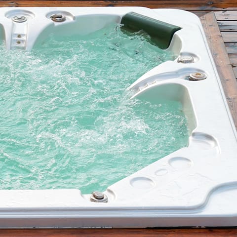 Soak away your troubles in the hot tub
