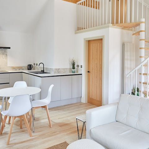 Make yourself at home in the bright and open living area