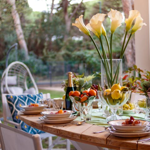 Greet the day with a delicious breakfast on the terrace