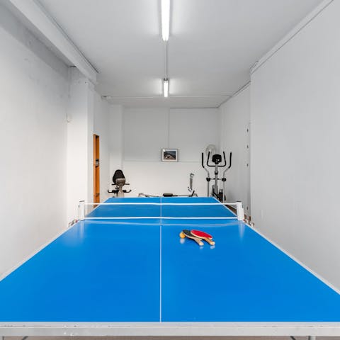 Let off some steam in the fitness and ping-pong room