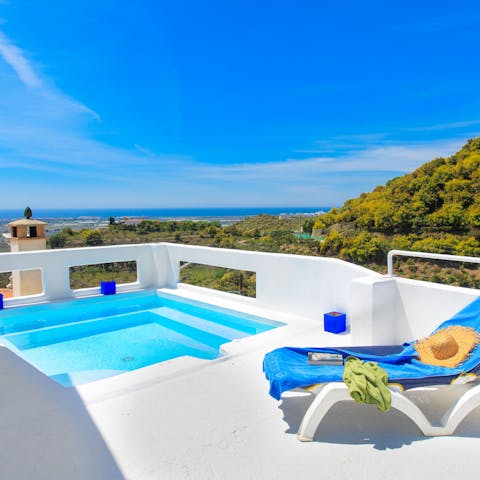 Soak up the panoramic views from your private plunge pool 