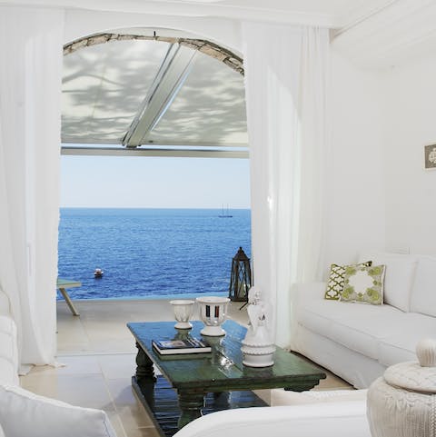 Gaze out to the seaviews from the sofa
