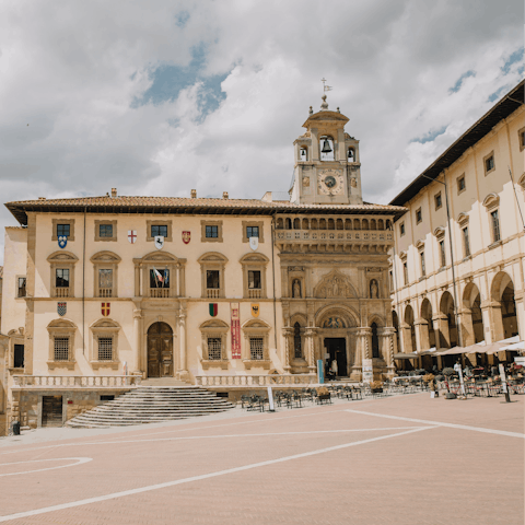 Meander along the narrow streets of Arezzo – it's forty-five minutes away by car