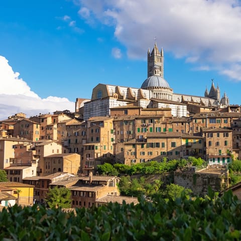 Drive twenty-nine minutes to explore the history of Siena