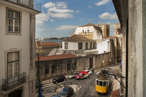 Enjoy the views of the authentic old streets from the window