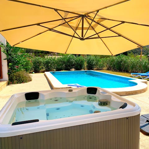 Relax in the hot tub or enjoy a gentle swim in the pool