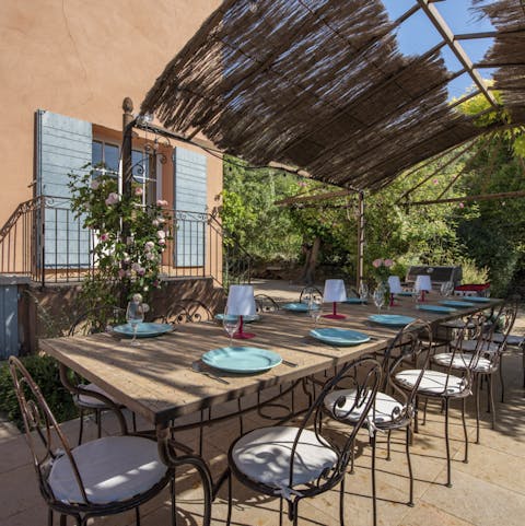 Dine alfresco on French dishes prepared with local produce