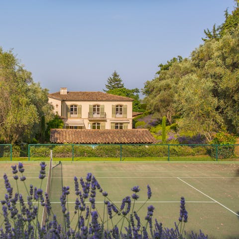 Serve an ace on the private tennis courts