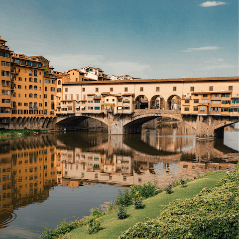 Visit the famous Ponte Vecchio – the oldest bridge in Florence