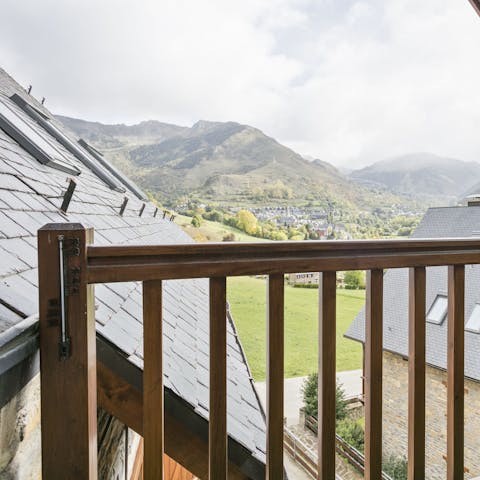 Soak up the mountain views from your terrace with a cup of coffee in hand