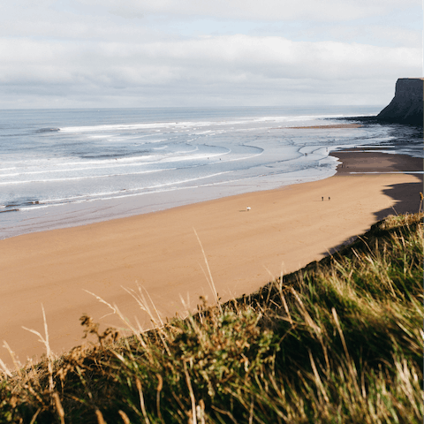 Stroll down to Saltburn Beach, only an eight-minutes away