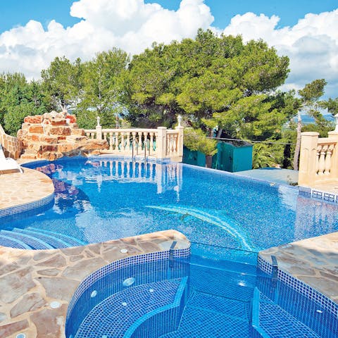 Take a dip in the spectacular swimming pool  