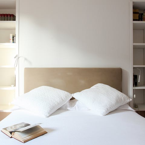 Wake up in the comfortable minimalist bedrooms feeling rested and ready for another day of Milan exploring