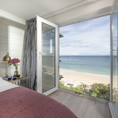 Throw open the doors on sunny summer mornings and enjoy that salt sea air from your bed