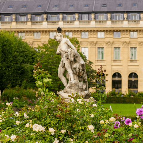 Take a stroll through the Jardin du Palais Royal, moments away