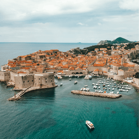 The picturesque city of Dubrovnik is just thirty-minutes drive from the villa