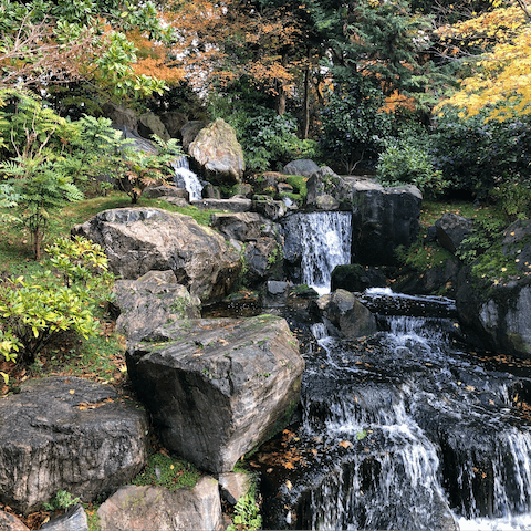 Find a slice of zen in the middle of the city at the Kyoto Garden in Holland Park, ten minutes away