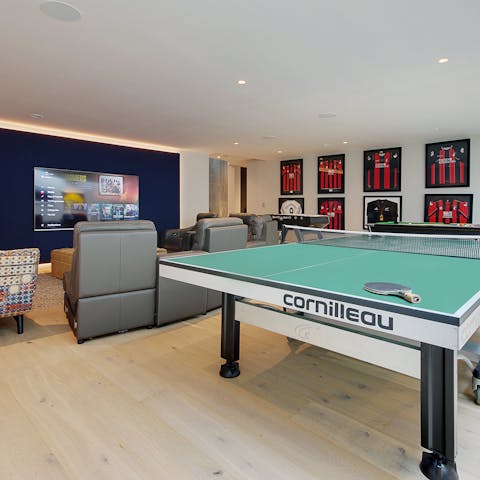 Play a few rounds of table tennis in the games room