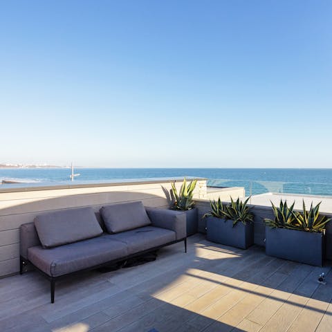 Bask in the waterfront views on the roof terrace