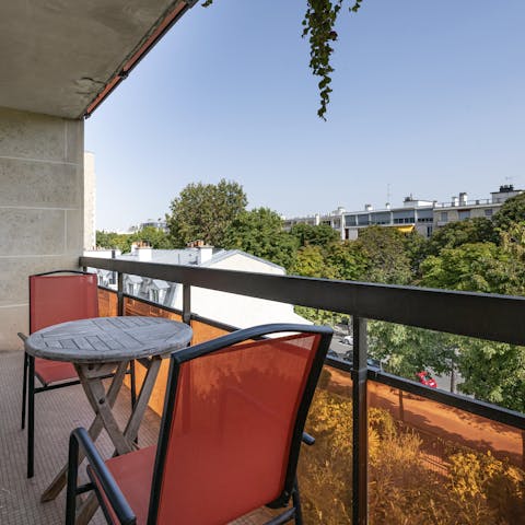 Sip your morning coffee in the sunshine on the balcony