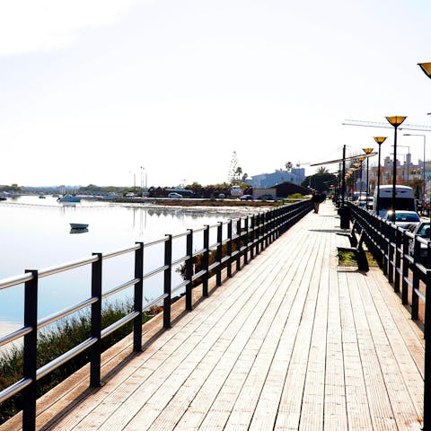 Take a relaxing stroll with loved ones along Cabanas boardwalk