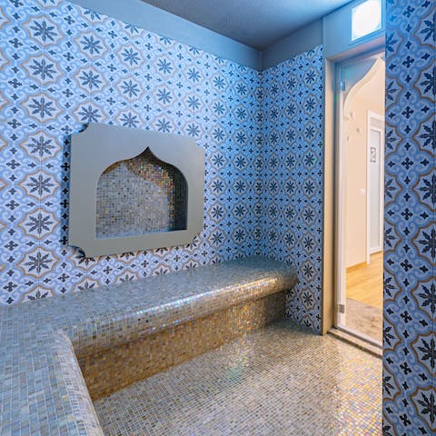 Sweat it out in the private hammam