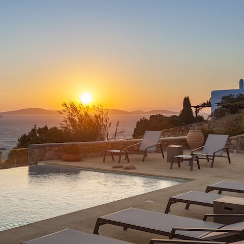 Catch some unforgettable sunsets from the pool