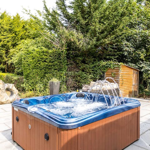 Relax in the hot tub with loved ones