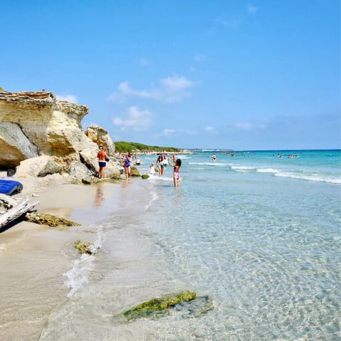 Make the 10km journey over to the Puglian coastline and splash about in the Adriatic Sea