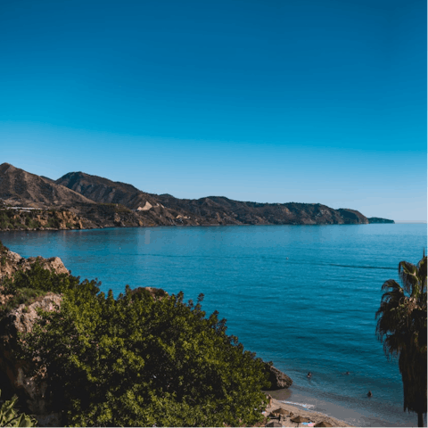 Head down to the gorgeous coastline at Nerja for a day of sea and sand
